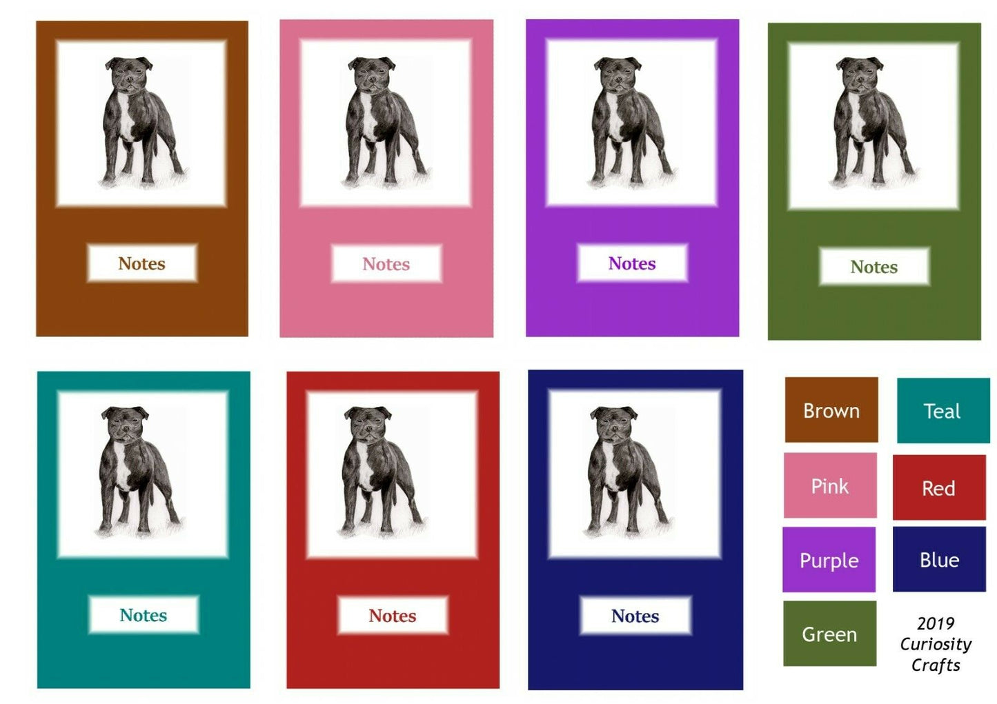 Staffordshire Bull Terrier A5 Wire Bound Notebook