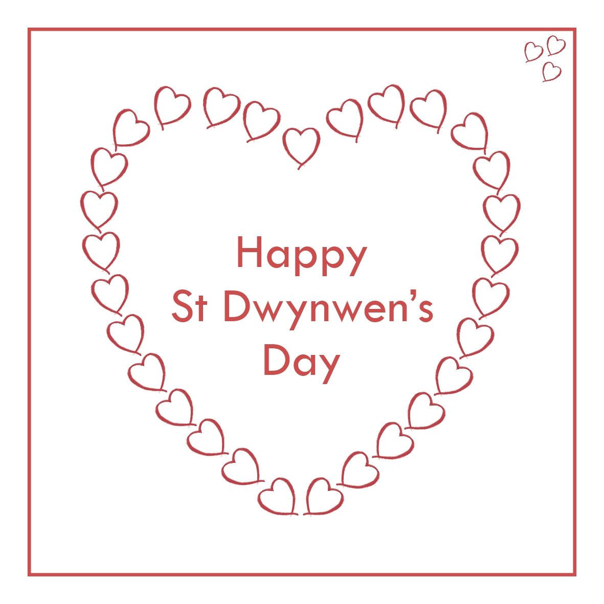 Happy St Dwynwen's Day 25 January by Curiosity Crafts