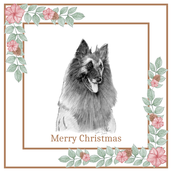 Belgian Shepherd Dog (Terveuren) BSD Christmas Card Choice of 3 Card Designs Single or Multi Pack