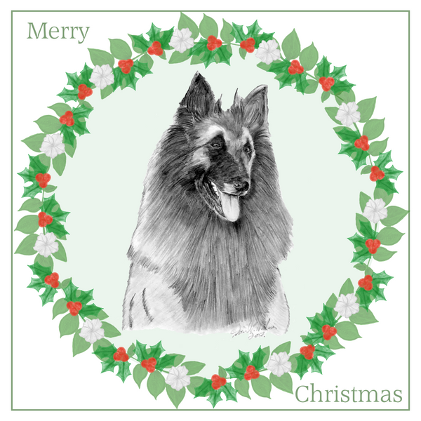 Belgian Shepherd Dog (Terveuren) BSD Christmas Card Choice of 3 Card Designs Single or Multi Pack