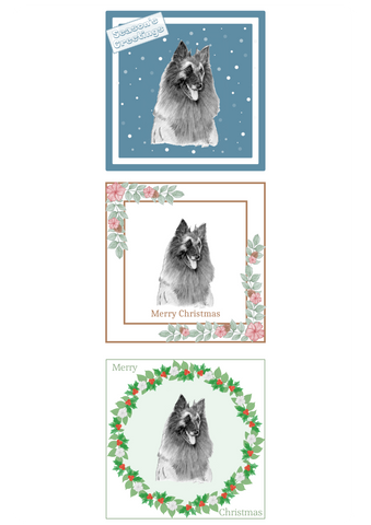 Belgian Shepherd Dog (Terveuren) BSD Christmas Card Choice of 3 Card Designs Single or Multi Pack