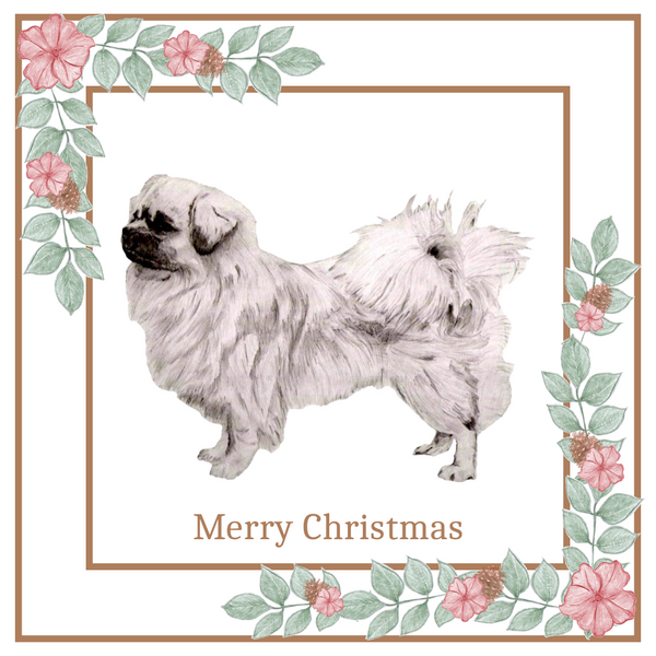 Tibetan Spaniel Christmas Card Choice of 3 Card Designs Single or Multi Pack