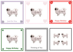 Tibetan Spaniel Greeting Card Choice of 6 Designs BIRTHDAY, THINKING OF YOU, BLANK