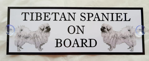 Tibetan Spaniel On Board Car Sign