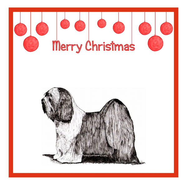 Tibetan Terrier Christmas Cards Pack of 6