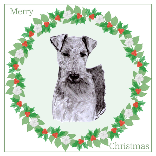 Welsh Terrier Christmas Card Choice of 3 Card Designs Single or Multi Pack