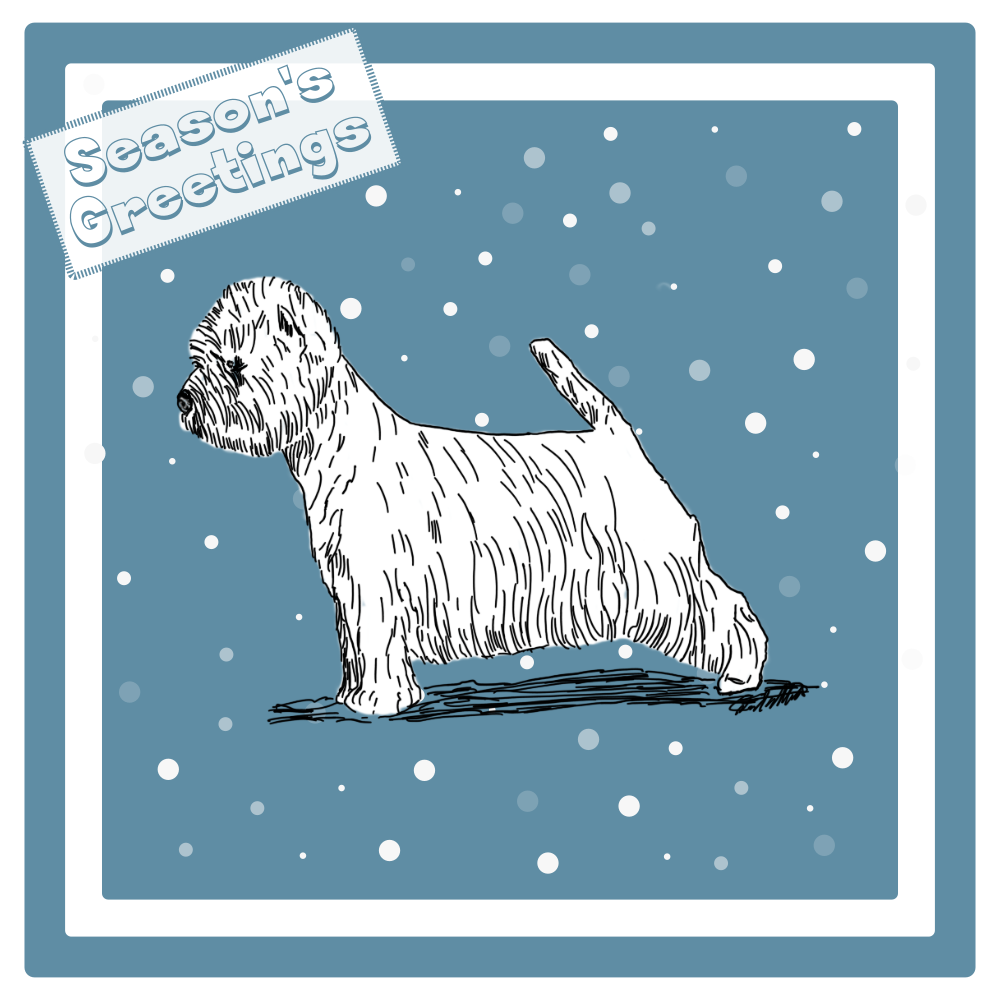 West Highland White Terrier WHWT Christmas Card Choice of 3 Card Designs Single or Multi Pack