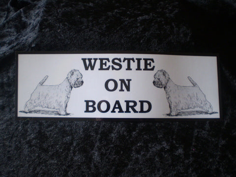 West Highland White Terrier On Board Car Sign