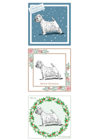 West Highland White Terrier WHWT Christmas Card Choice of 3 Card Designs Single or Multi Pack