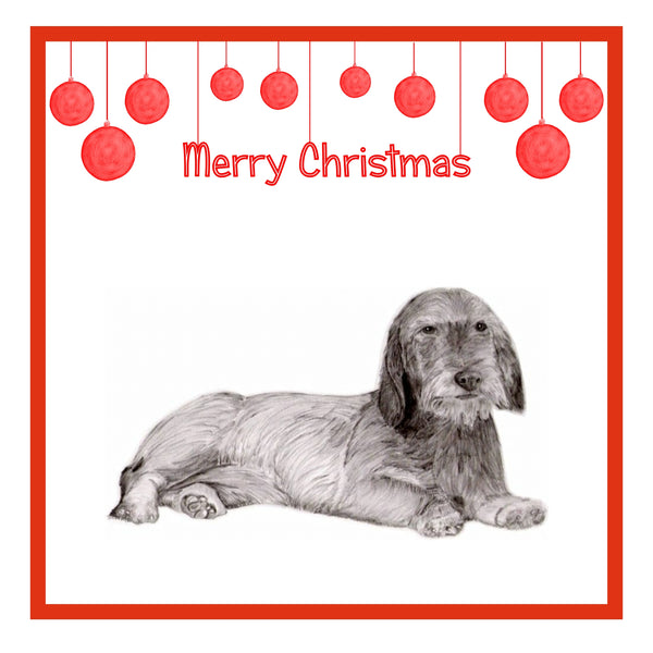 W/H Dachshund Christmas Cards Pack of 6