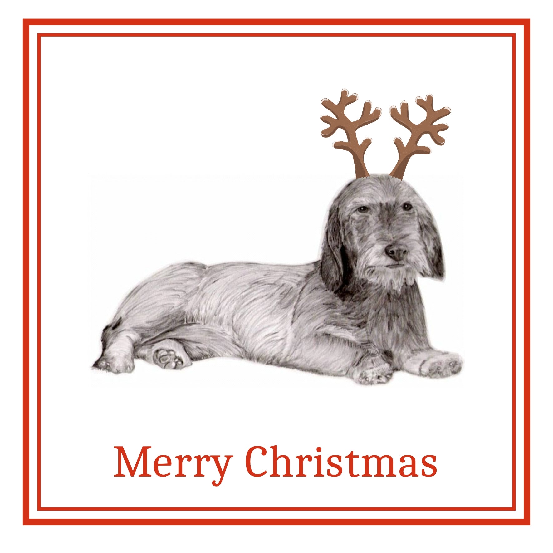 W/H Dachshund Christmas Cards Pack of 6