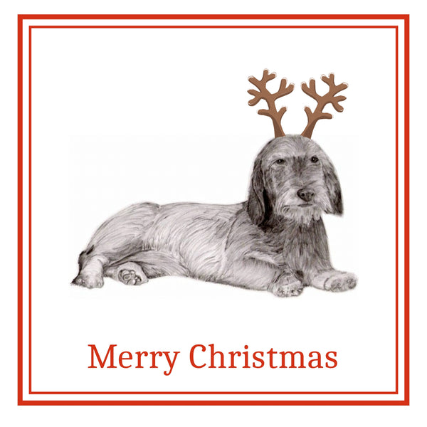 W/H Dachshund Christmas Cards Pack of 6