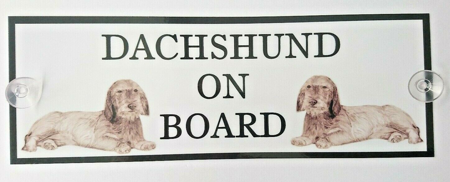 W/H Dachshund On Board Car Sign