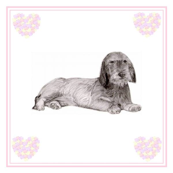 Dachshund Wired haired  Greeting Card Choice of 6 Designs BIRTHDAY, THINKING OF YOU, BLANK