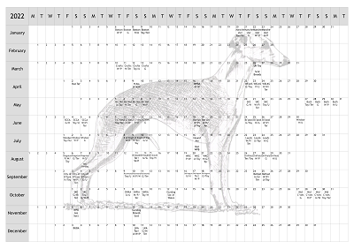 Whippet Dog Show 2022 Year Planner A4