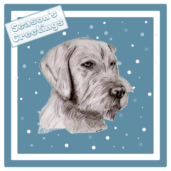 Hungarian W/H Vizsla Christmas Card Choice of 3 Card Designs Single or Multi Pack