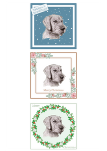 Hungarian W/H Vizsla Christmas Card Choice of 3 Card Designs Single or Multi Pack