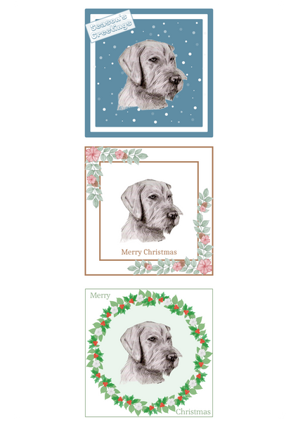 Hungarian W/H Vizsla Christmas Card Choice of 3 Card Designs Single or Multi Pack