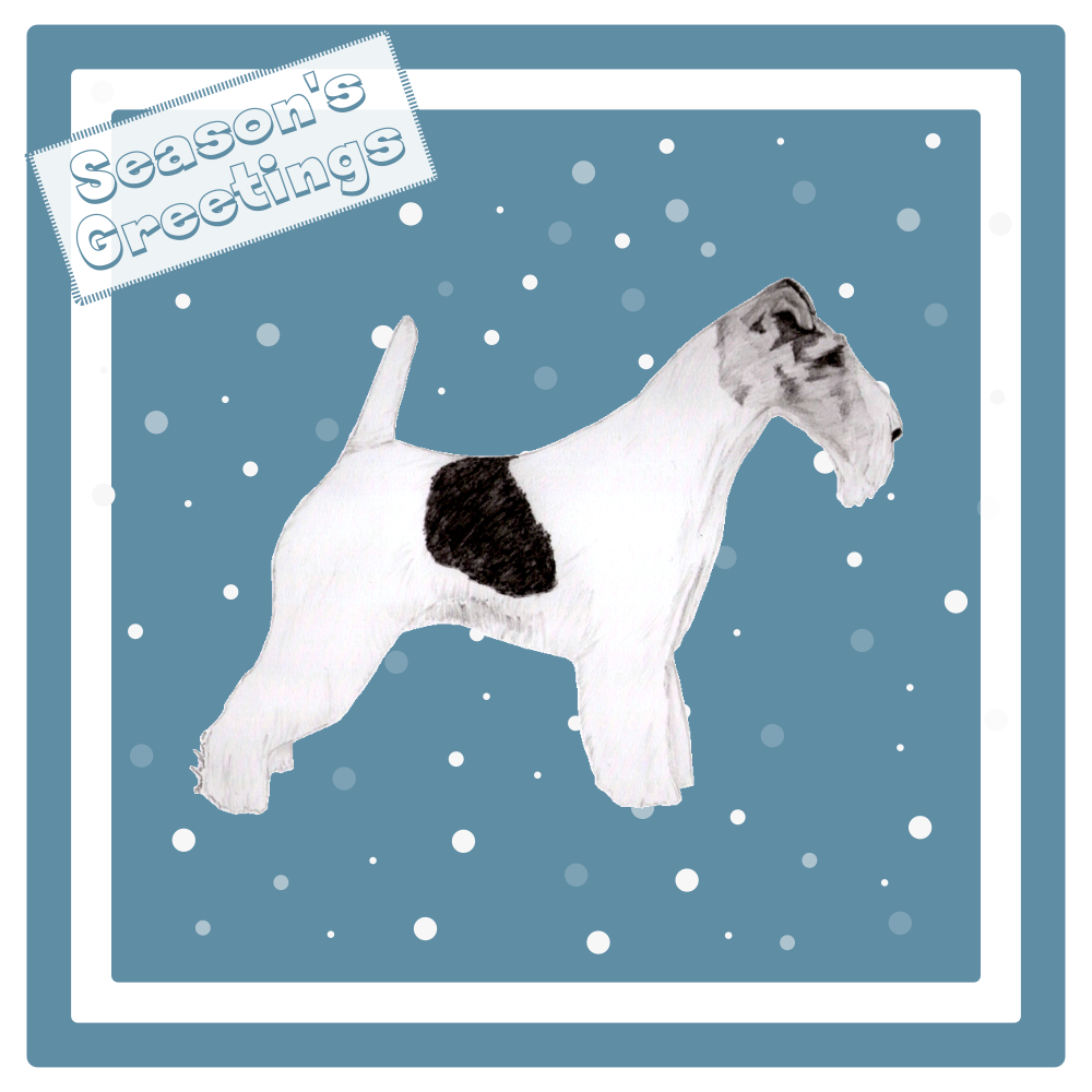Wire Fox Terrier Christmas Card Choice of 3 Card Designs Single or Multi Pack