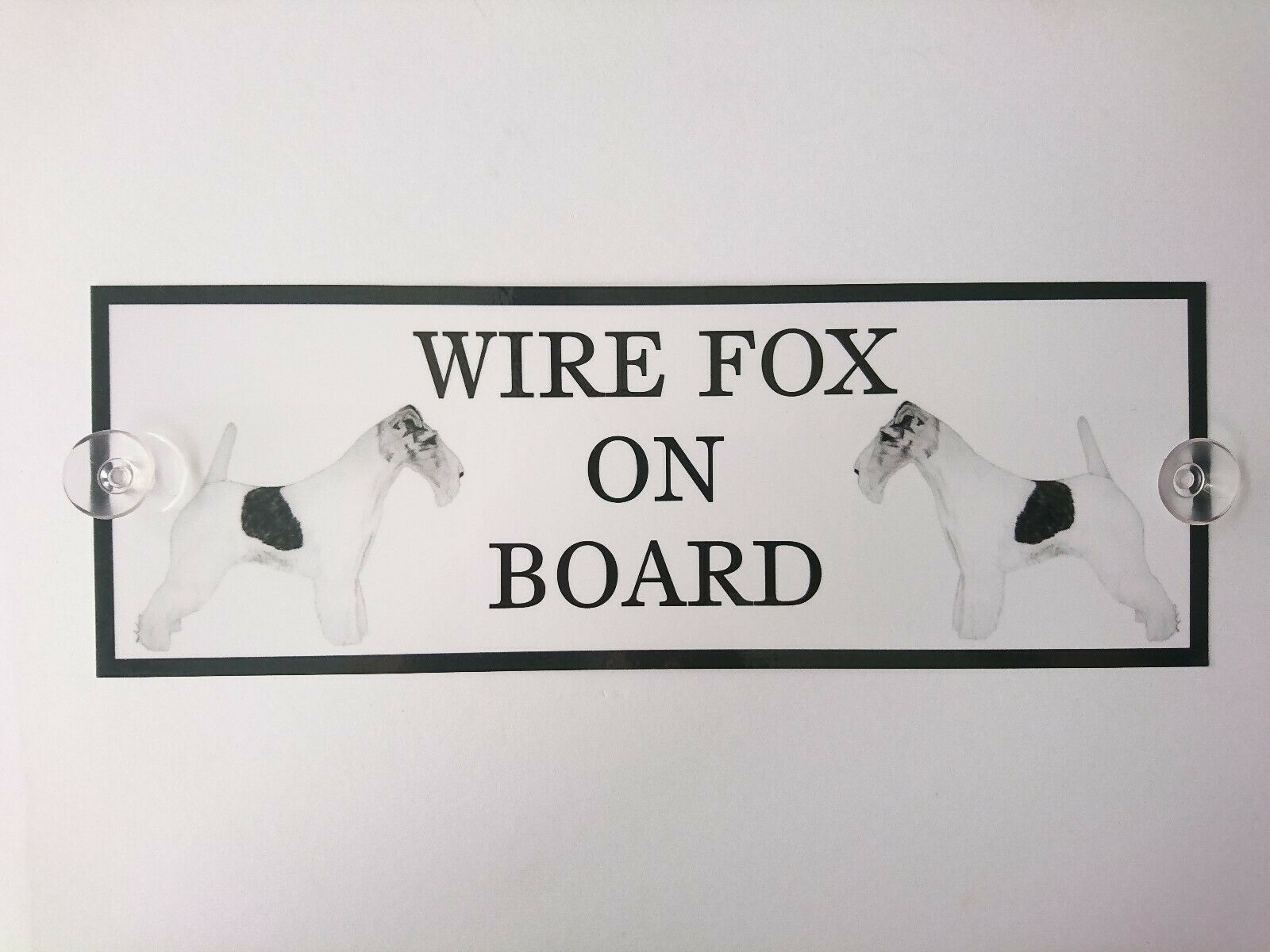 Wire Fox Terrier On Board Car Sign