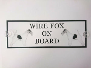 Wire Fox Terrier On Board Car Sign